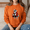 Orange, variant on Afro Holiday Pajama Cozy Winter Festive Family Celebration Sweatshirt, up to size 5XL