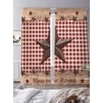 thumbnail image 3 of Country Star Farm Sheer Curtains 96 Inch Length 2 Panels Set for Living Room/Bedroom, Farmhouse Plaid Texas Vintage Fruit Curtain Sheers Drapes Rod Pocket Curtains Window Treatment Set 52''x96''x2, 3 of 7