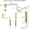 thumbnail image 2 of Brass Plug in Wall Sconce Set of 2, Modern Swing Arms Plug-in Bedroom Living Room Wall Lamp Industrial Adjustable Wall Sconces Lighting, 2 of 4
