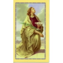Novena to St. Lucy holy card - laminated - Pack of 25