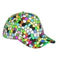 thumbnail image 3 of Daiia Colorful Tie Dye Stained Glass print Baseball Cap Men Women Golf Dad Hat Adjustable Original Classic Low Profile Hat Unconstructed Plain Cap, 3 of 9