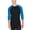 Black/Aqua, variant on Ma Croix Mens Baseball Raglan 3/4 Sleeve T-Shirts Activewear Team Jersey
