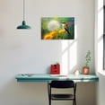 thumbnail image 2 of ZHONGYUTONG Hummingbird Wall Art Canvas White and Green Yellow Dandelion Picture Abstract Bird Poster Painting for Bedroom Decor Framed (16.00" x 24.00"), 2 of 5