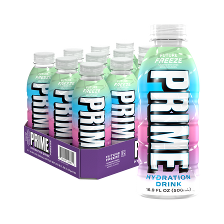 Prime Hydration Sports Drink, Future Freeze, 16.9 fl oz, 12 Pack, Bottles