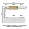 thumbnail image 3 of Cocina Integral Madesa Agata 270cm Blanco, 3 of 5