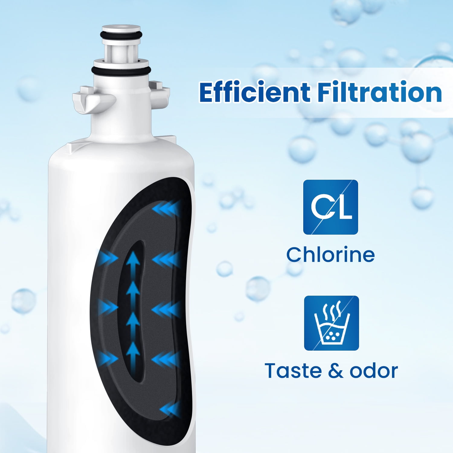 GOLDEN ICEPURE RWF1200A Replacement for LG LT700P 469690, ADQ36006101, ADQ36006102 Refrigerator Water Filter 4Pack