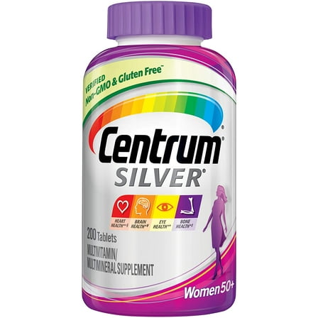Centrum Silver Women Multivitamin Tablet, Age 50 and Older 200 ct.