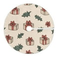 thumbnail image 6 of Yayeee Christmas Tree Skirt 47 inches for Xmas Tree Holiday Party Decoration, Beige Christmas Gift Pattern, 6 of 6