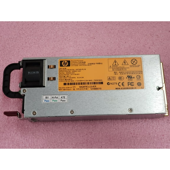 HP 506821-001 ProLiant DL360 G6 750W Power Supply - 511778-001 Model DPS-750RB