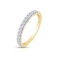 thumbnail image 3 of AFFY 0.20CT Moissanite Diamond Half Eternity Wedding Band Ring for Women 18K Yellow Gold over Silver-4.5, 3 of 6