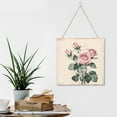 thumbnail image 6 of Rose Wooden Hanging Sign Rustic Farmhouse Wall Art Home Office Decoration Flower Printed Wood Wall Art Sign Indoor Decor for Bedroom Living Room Kitchen Wall Decor 12"x12", 6 of 8