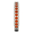 thumbnail image 4 of 1.44 ctw Wedding Band for Women - 18K White Gold Simulated Red Diamond Stackable Eternity Ring, 4 of 6