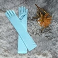 thumbnail image 4 of Weloille 17.71in Long Opera Party Gloves Milk Silk Elastic Gloves for Women Satin Gloves Costumes Elbow Length Bridal Evening Dress (1Pair), 4 of 7