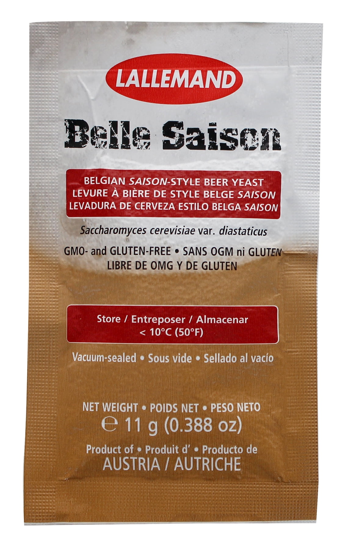 Lallemand Danstar Belle Saison Belgian-Style Ale Brewing Beer Yeast 11g Packet 
