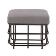 thumbnail image 3 of DecMode Metal and Fabric Ottoman, 3 of 5
