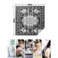 thumbnail image 4 of Black Grey Cloth Napkins Set of 8 Reusable Dinner Napkins, Boho Vintage Print Distressed Brick Patterns Cocktail Napkin Washable Table Napkins for Wedding/Holiday Party/Baby Shower 20"x20", 4 of 7