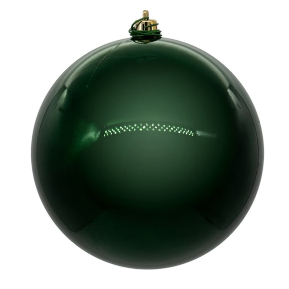 Vickerman 10" Midnight Green Pearl UV Drilled Ball Ornament 1 per bag.