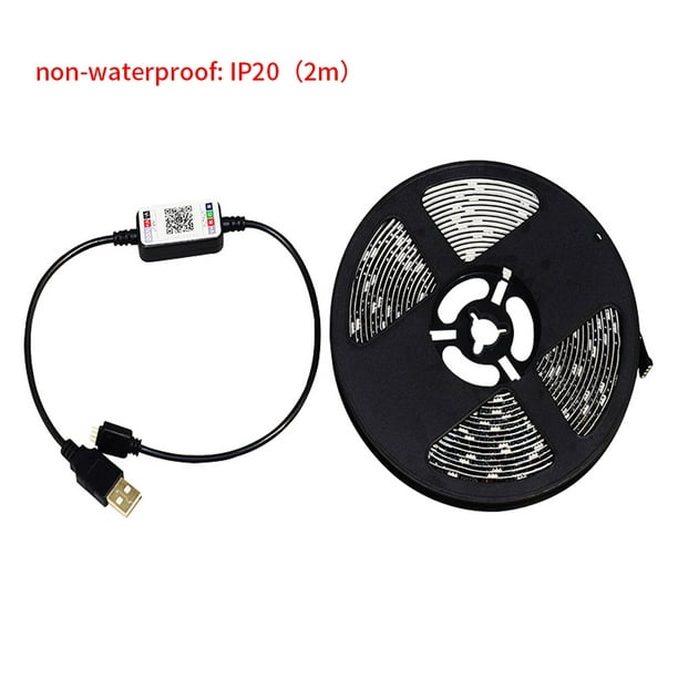 5M WIFI LED Strip Lights Bluetooth\-compatible RGB Led light 5050 Flexible Waterproof 2835 Tape Diode DC WIFI Control\+Adapter Bare board 2m RGB - Walmart.com