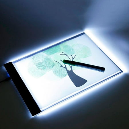 Light Adjustable Lighting - TSV Portable A4 Tracing LED Copy Board Light Box, Ultra-Thin Adjustable USB Power Artcraft LED Trace Light Pad for Tattoo Drawing, Streaming, Sketching, Animation, Stenciling