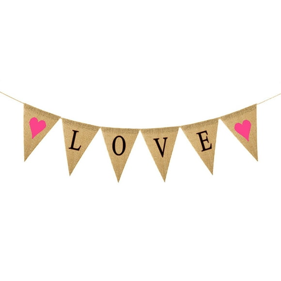 Valentines Day Decor Prop Simple Banner Pendant Parties Adornments Indoor Romantic Hanging Decoration for Scene Decorating Use Type 2