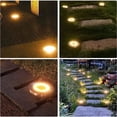 thumbnail image 3 of Solar Recessed Ground Light for Garden Decor, Lawn, Landscape Pathways (4 Pack, Warm White Light) 115 x 126 (mm), 3 of 5