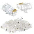 thumbnail image 1 of axGear RJ45 Cristal Head Cat6 Connecteur de Câble Réseau Plaqué Or 100 Pièces, 1 of 6