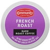 Community Coffee French Roast Extra Dark Roast Single Serve K-Cup Compatible Coffee Pods, Box Of 18 Pods