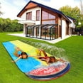 thumbnail image 4 of Mistaha 15.75FT Lawn Water Slides with Sprinkler System and Inflatable Crash Pad for Kids Children, 4 of 6