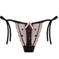 thumbnail image 1 of Prolriy Culottes Sans Entrejambe pour Femmes, Culottes en Dentelle, sous-Vêtements Noirs, 1 of 2