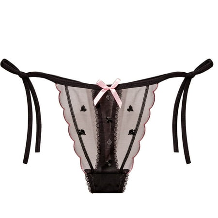 

WZHKSN Womens Lace Panty Red Sexy Thongs 1-Pack