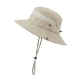 thumbnail image 4 of Kids Outdoor Mesh Cowboy Hat UPF 50+ Summer Sun Hat Wide Brim Bucket Hat Beach Hiking Safari Hat Beige, 4 of 8