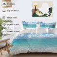 thumbnail image 3 of King 4 Piece Bedding Set Summer Beach Blue Ocean Sky Soft Breathable Duvet Cover and Pillowcase, Holiday Seaside Vacation Duvet Cover Set Bed Sheets for Bedroom Dormitory Guest Room, 3 of 9
