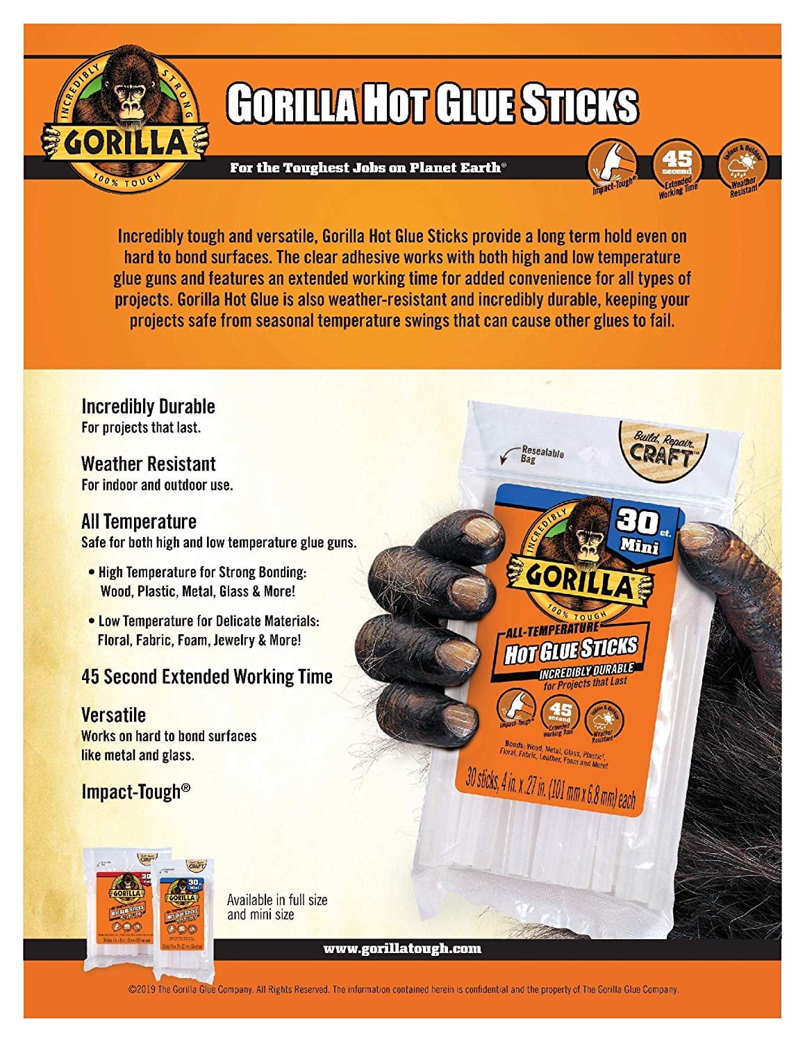 Select Costco In-Warehouse Locations: Gorilla Glue Hot Glue Gun w/ 30-Ct  Sticks