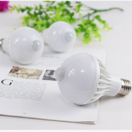 

Motion Sensor Bulb Human Body Infrared Induction LED Light Bulbs Automatically Activated Light for Porches (7W)