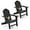 Black, variant on Costway 2PCS Patio Adirondack Chair Weather Resistant Garden Deck W/Cup Holder Black