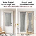thumbnail image 4 of Cortinas Vatge para puerta delantera autoadhesivas para puerta francesa, plateadas, 4 of 9