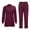 Burgundy, variant on VIAOLI Women's Medical Scrub Set - Half-Zip Mid-Length Top with Drawstring Pants, for Nurse Uniform, Multiple Colors