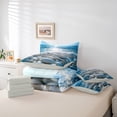 thumbnail image 6 of jejeloiu Calm Pebble Beach 7 Pieces Full Size Bedding Sets For Girls,Blue Stone Ocean Print Full Size Bed in a Bag,Light Blue,Light Gray Reversible, 6 of 7