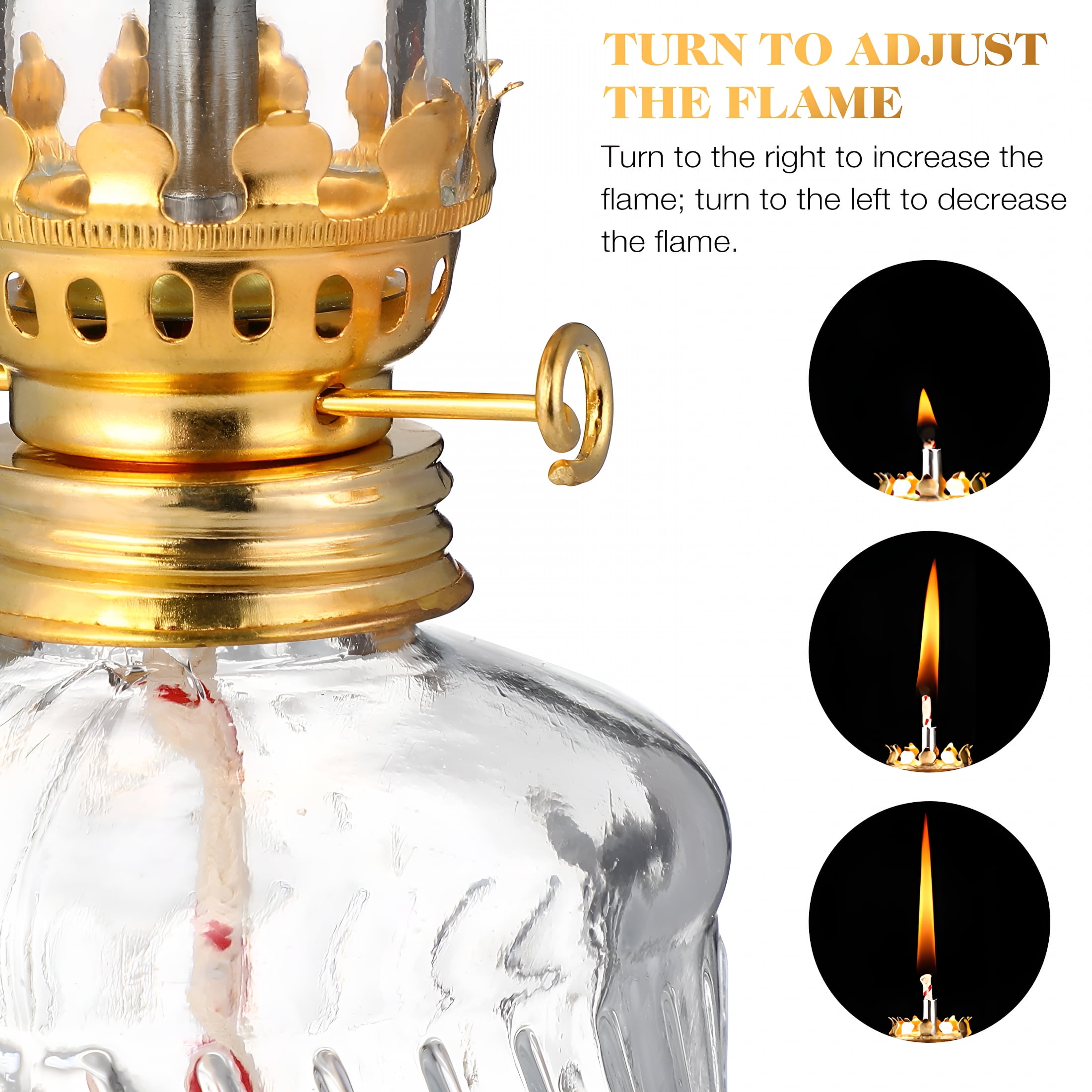 HIBIBUD 2026 New Retro Kerosene Lamp Lantern Oil for Indoor Supply Glass Old Fashioned Vintage for Home, Camping, Decoration, Emergency, Outdoor