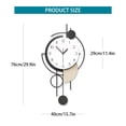 thumbnail image 4 of Large Wall Clock for Living Room Decor 30 Inch Decorative Wood Wall Clock Battery Operated Non Ticking for Bedroom Office Kitchen Big Pendulum Silent Clock Wall Decor, 4 of 6