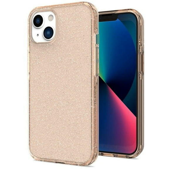 Full Glitter Hybrid Protective Case for iPhone 14 - Rose Gold