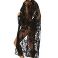 thumbnail image 5 of Eiyaclvo Women's Long Swimsuit Coverup Summe Beach Kimono Cover Up Floral Lace Open Front Bikini Sheer Beach Cover Ups Long Kimono Cardigans, 5 of 5