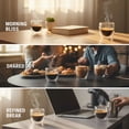 thumbnail image 7 of 6 Pcs Double Wall Espresso Cups, 80 ml Insulated Glass Coffee Cups, High Borosilicate Espresso Mugs, Small Cappuccino Mocha Mugs for Home, Office, Cafe, Restaurant, 7 of 7
