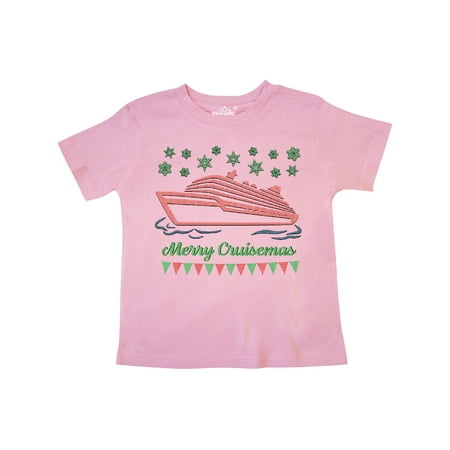 

Inktastic Merry Cruisemas Cruise Ship with Snowflakes and Stars Gift Toddler Boy or Toddler Girl T-Shirt
