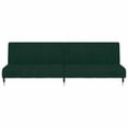 thumbnail image 3 of vidaXL 2-Seater Adult Sofa Bed - Dark Green Velvet, 3 of 5