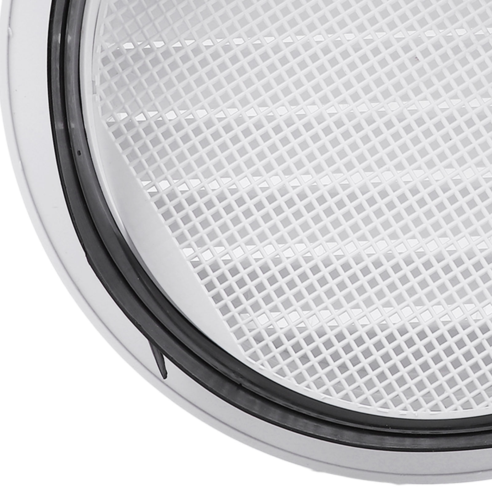 Riousery 8 inch / 200mm Round Vent Cover White ABS Plastic Slant Louver Vent Grille Cover for Bathroom Kitchen Office