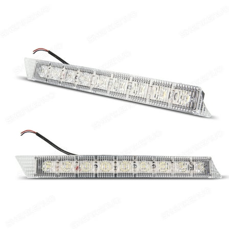 IVBDQV Set of 2  White DRL Daytime Running Driving LED Lights For Car