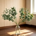 thumbnail image 1 of 2pcs Artificial Round Eucalyptu Leaf Stems Faux Greenerys Money Leaf Branches For Vase Arrangement Home Wedding Decor, 1 of 6