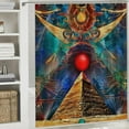 thumbnail image 6 of Orinice Egyptian Art Bathroom Decor Set with Hooks, Colorful Luxurious Graphic Print Polyester Fabric Shower Curtain, Chic Modern Design 69x72, 6 of 7