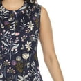 thumbnail image 5 of White Mark Women's Sleeveless Floral Pleated Tunic Top with Pockets, 5 of 6